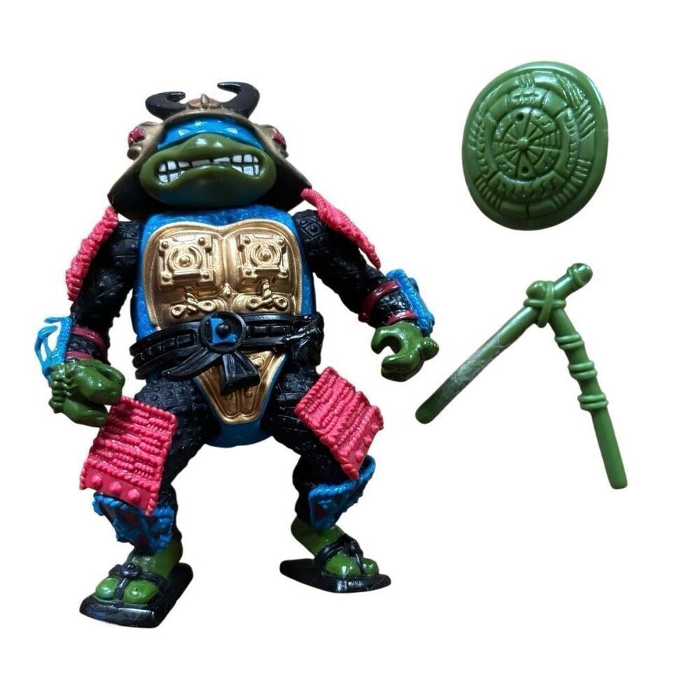 Teenage Mutant Ninja Turtles Sewer Samurai Leo 1990 Action Figure & Acc.